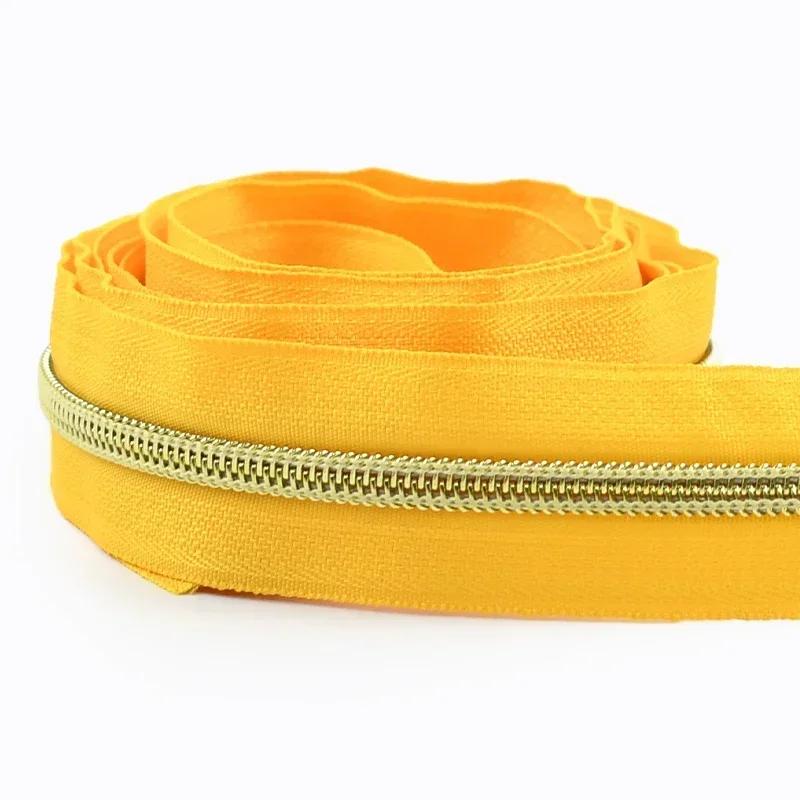 2/3/5/8/10M 5# Nylon Coil Zippers For Bag Clothes DIY Plastic Zipper Tape By The Meter Decorative Zips Repair Sewing Accessories
