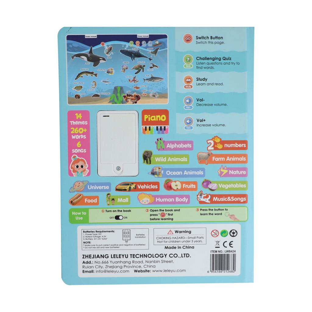 Baby English Learning Book With Sound For Infants Early Education Toy