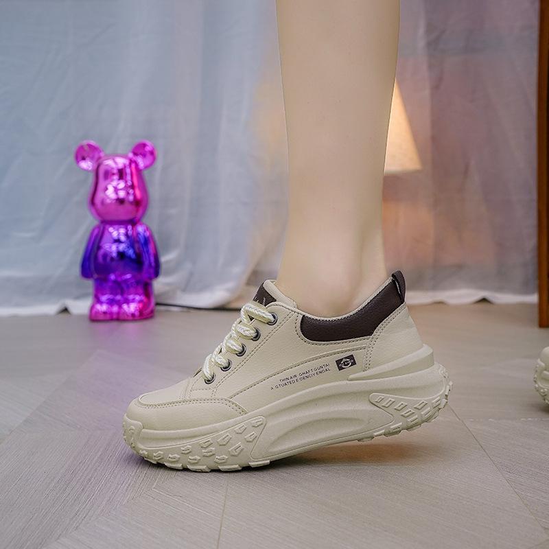 

Женские белые кроссовки на низкой подошве в стиле «папиных» на весну 2024: Увеличивающие рост, Повседневные, Универсальные, Кроссовки на толстой подошве 40 хаки