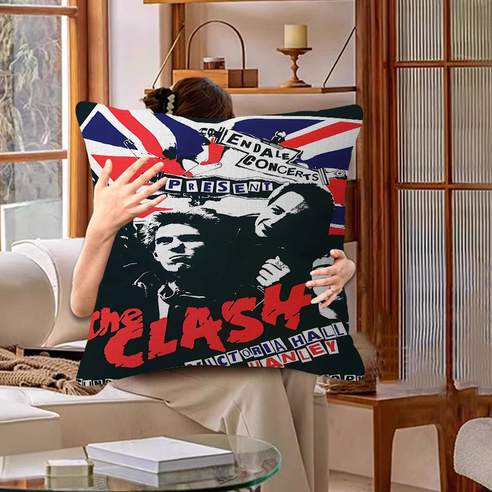 Clash The Band Whitepaper Pillow Cover Sofa Cushion Cover Home Room Decoration Children Gift