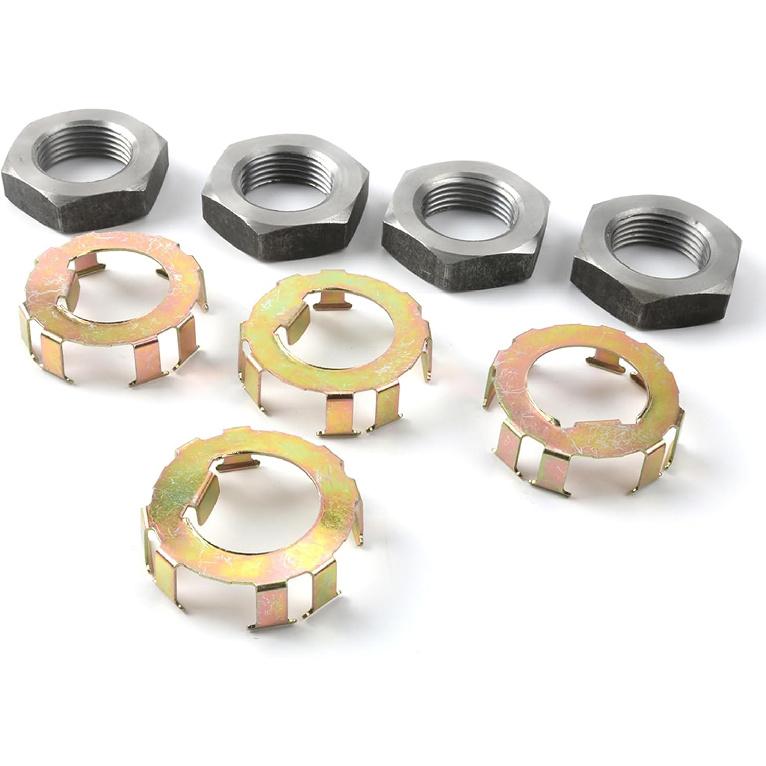 New Trailer Wheel Spindle Nut Retainer For 2 To 8K Dexter 6-190 6-191, 4 Nuts & 4 Retainers