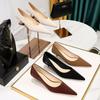 Shoes Women 4.5 Cm Heels Pointed Toe Woman Pumps Fashion Kitten Heels Large Size 34-43 Sexy Mid Heeled Female Shoes 2025