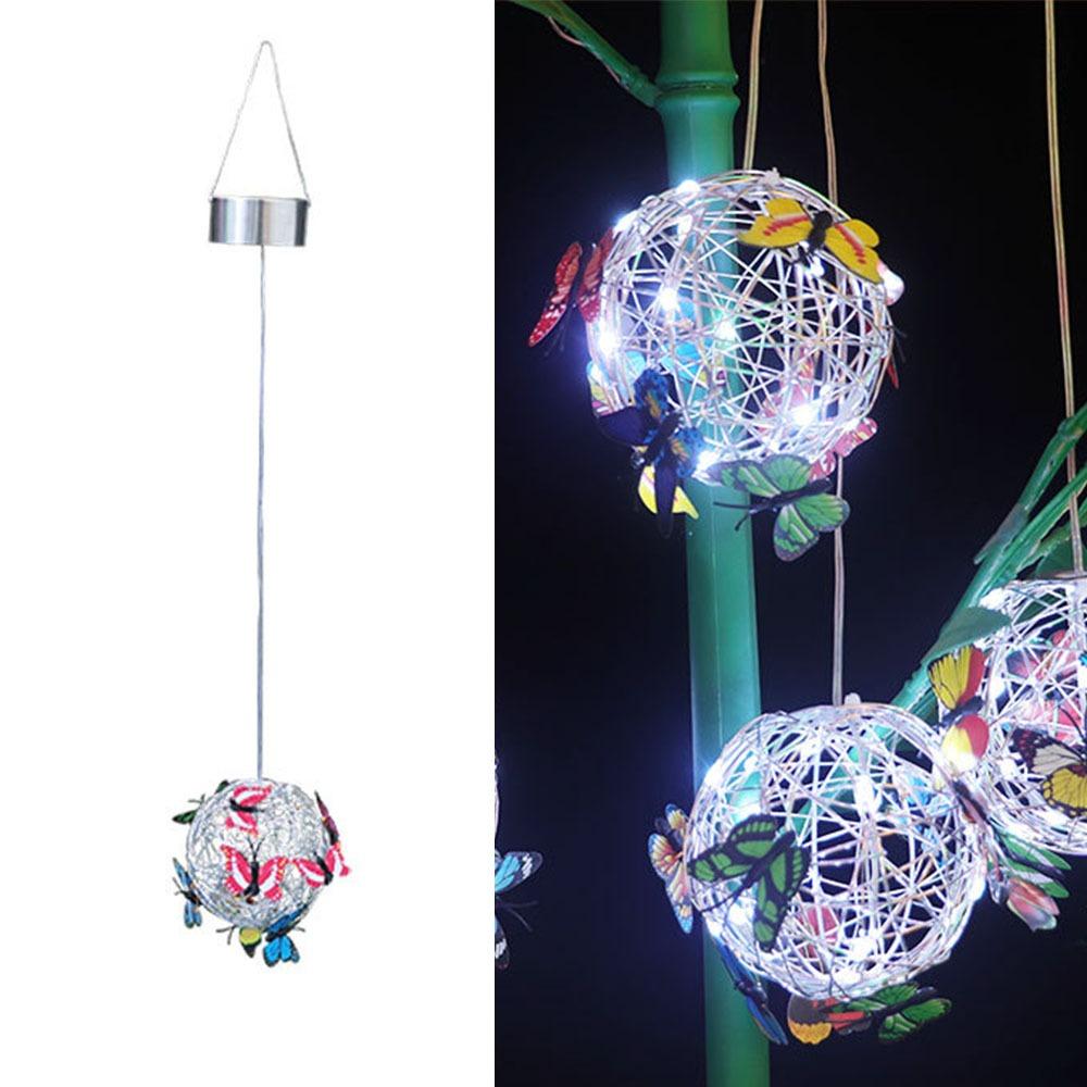 

Colorful Butterfly Solar Butterfly Ball Light Waterproof LED Hanging Light Night Lighting Style 3