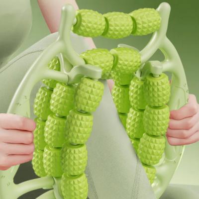 Masajeador de Piernas con Rodillo Antideslizante de Silicona 29/23 Rondas Herramienta de Masaje para Relajación Muscular para Adelgazar Piernas Reducción de Celulitis Atletas