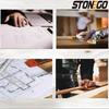 Stainless Steel Ruler Set 6 8 12 16 20 Inch Metal Rulers High Precision Double-Sided Graduation Scale Office Drawing Tools