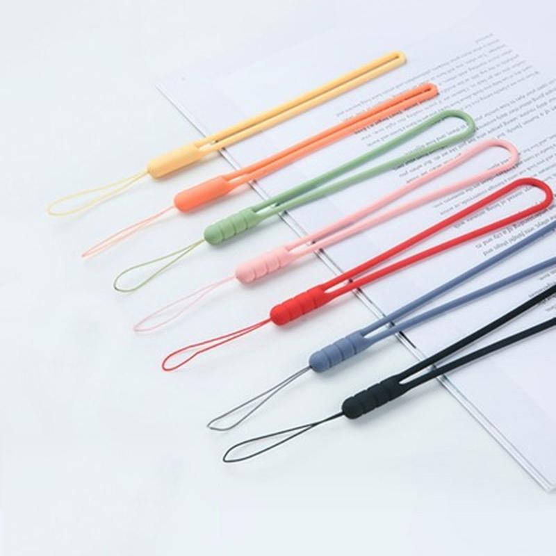 Håndleddshengende Silikon Lang Telefonreim Stropp Mobiltelefonkjede Lanyard For Iphone For Android Nøkkelringer Veskedekorasjon