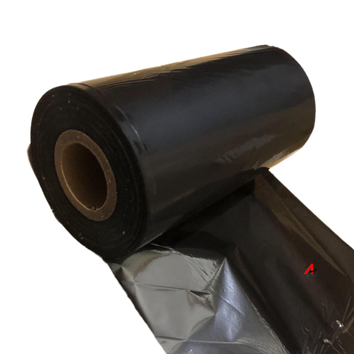 Wax Black Ink Outside Resin PET Heat Transfer Ribbon 110mm*300m for Label Printing (Black,AT121-Wax 110*300m)
