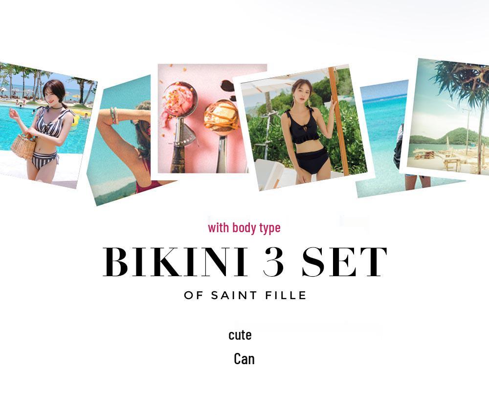 Japanese Market Three-Piece Swimsuit Set