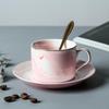 Personalized European Coffee Cup & Saucer Set with Spoon for Office & Home