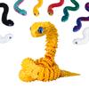 3D Printed Flexible Snake Toy 30Cm- Movable Joints, Adhd Fidget Desk Pet, Realistic Animal Figurine For Home Office Decor & Gift
