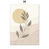 Boho Blätter Sonnenblumen Pflanze Natur Abstrakte Kunst Leinwand Malerei Nordische Poster und Drucke Wandbilder für Wohnzimmer Dekor