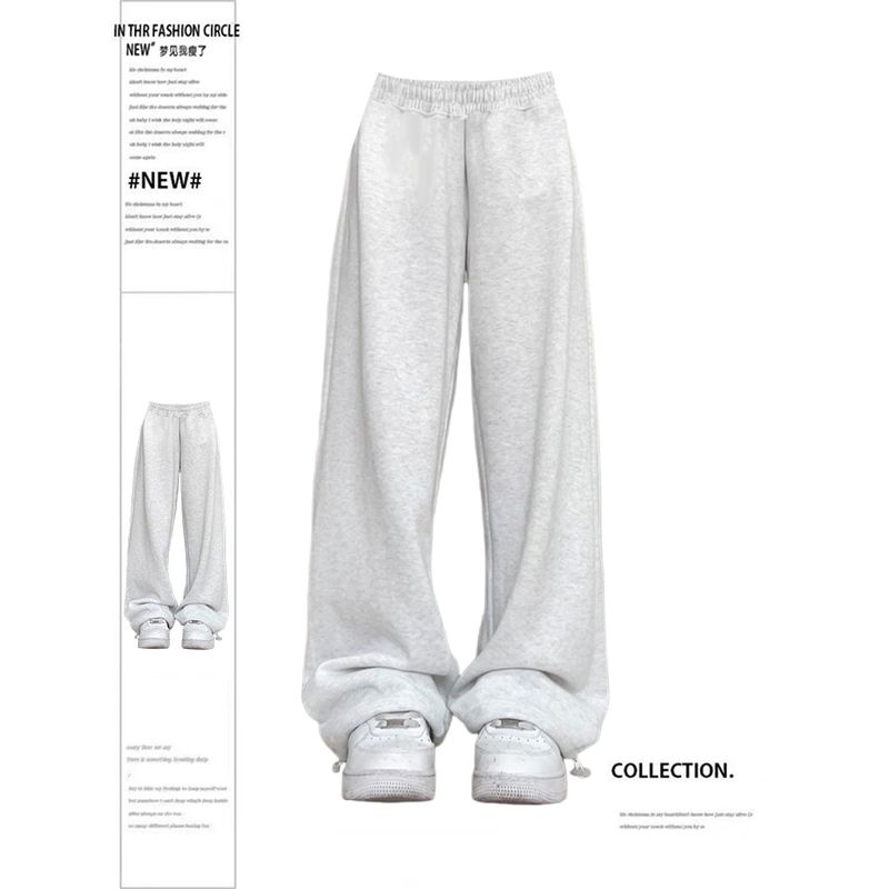 

Plus Size Plus Size Ladies Autumn Leisure plus Velvet Gray Sports Pants Grey S