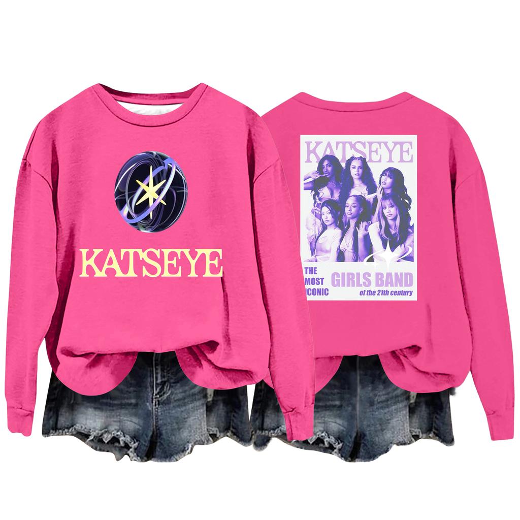 Damenmode Lässiges Langarm Locker Bedrucktes Sweatshirt