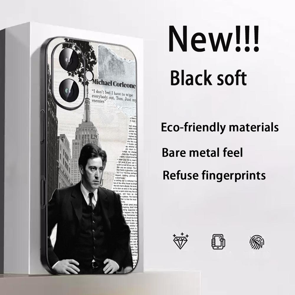 The godfather Classic movie posters Phone Case For iPhone 17 16 e 15 14 13 12 Plus Mini Pro Max Soft black Shockproof Cover
