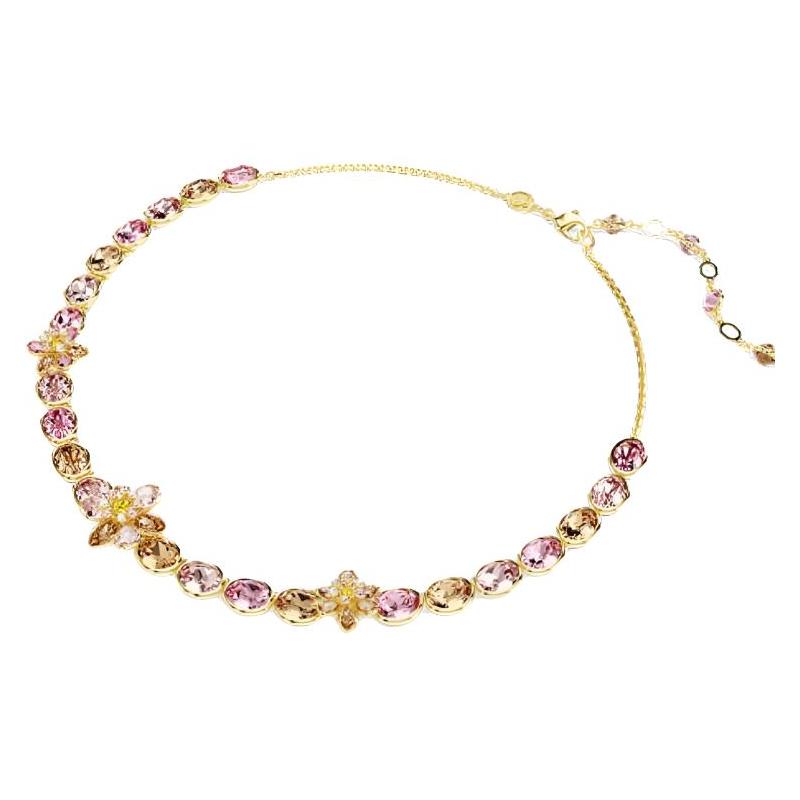 Swarovski Idyllia Floral Pattern Imitation Crystal Necklace Men and Women Same Style Couple Model Multi-color 5732385
