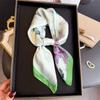 European American 70cm Small Square Imitation Silk Scarf - Printed Versatile Headscarf/Neck Protector