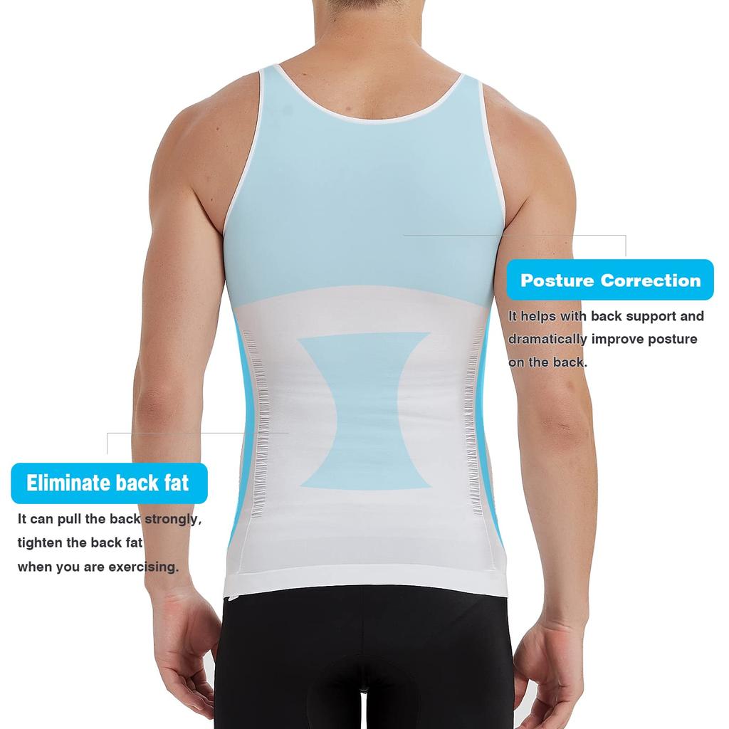 Men's Undershirts Slimming Vest Waist Trainer Body Shaper Tummy Control Tops Shapewear Belly Waist Trimmer Shirts Base Layer Underwear