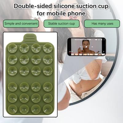 Doppelseitiges Saugnapf-Pad Silikon-Saugnäpfe Für Handys Saugnapf Wandständer Matte Anti-Rutsch Halter Befestigungspad
