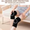 2 PCS Warm Knee Pads with Plush Interior Elastic Bands Nonslip Fit Designed for Cold Weather Sports and Activities