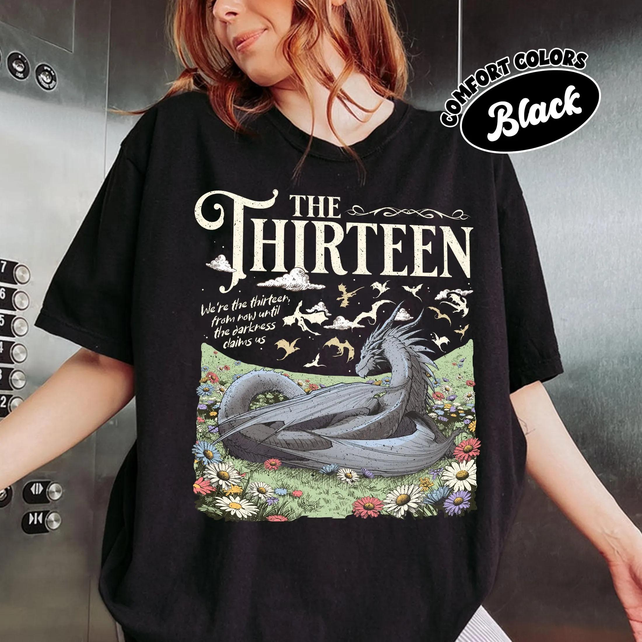

Retro The Thirteen Throne Of Glass Apparel Unisex Tee Cotton Csual Shirt Fantasy Floral Dragon SJM Fan Gift Y2K Top Streetwear 4XL