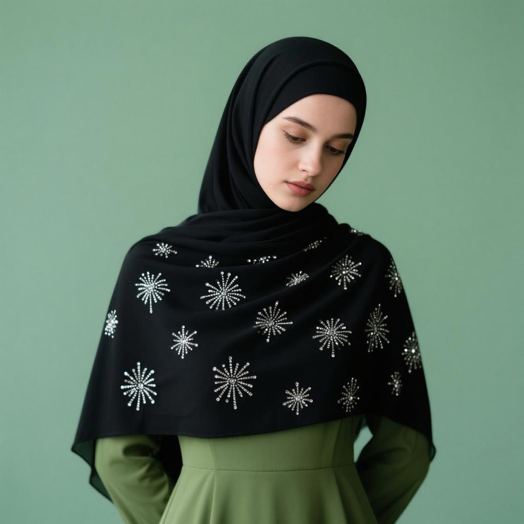 Fashion Rhinestone Chiffon Hijab Scarf Woman Muslim Hijabs Shawl Lady Long Wrap Ethnic Islam Turban Headscarf Scarves