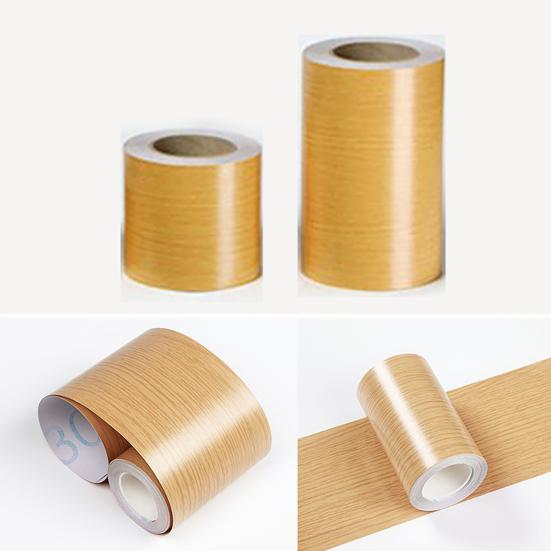 32.8FT Wood Grain Wallpaper Border Peel And Stick PVC Border Wall Decor Removable Waterproof Bathroom Mirror Frame Sticker for Bathroom Kitchen