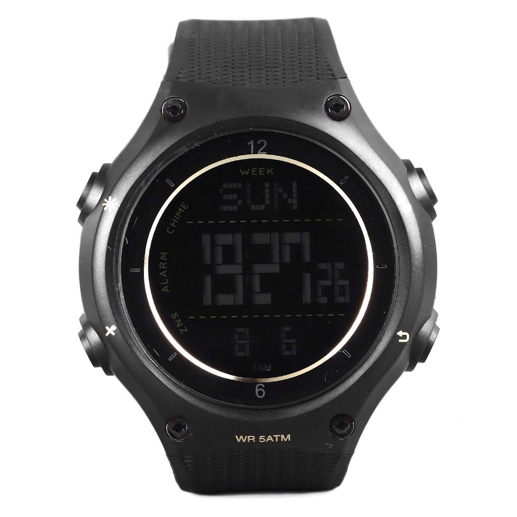 Large Face Mens Sport Waterproof Watch LED Military Stopwatch Alarm Clock Fashion Trendy Mens Wristwatch Outdoor