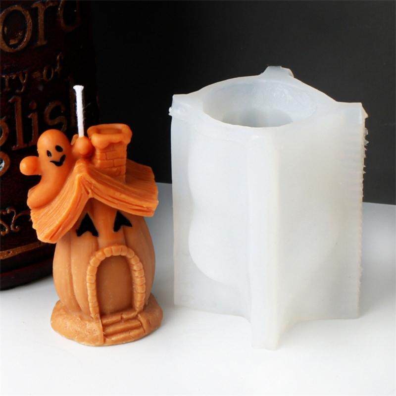Halloween Silicone Moulds Mushroom House Candle Molds Scented Candle Molds Craft Supplies for Halloween Decorations
