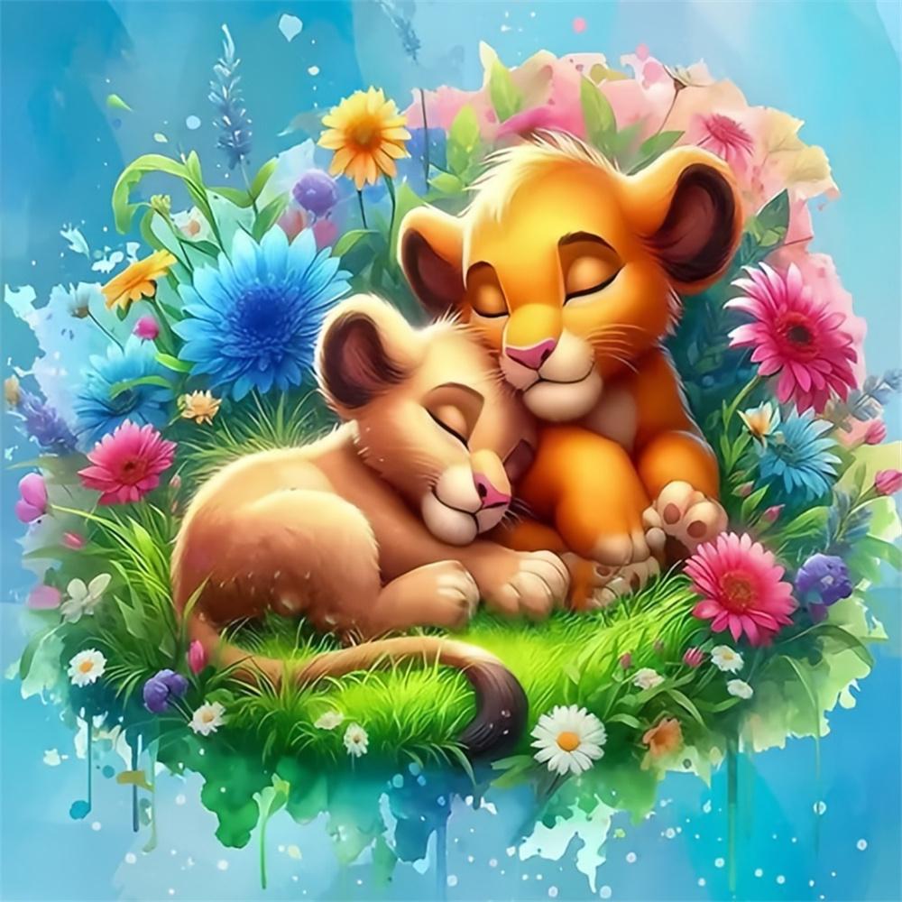 Disney DIY Diamond Painting Stitch Simba The Lion King Mosaic Dumbo Full Square Round Drill Embroidery Set Cartoon Wall Decor