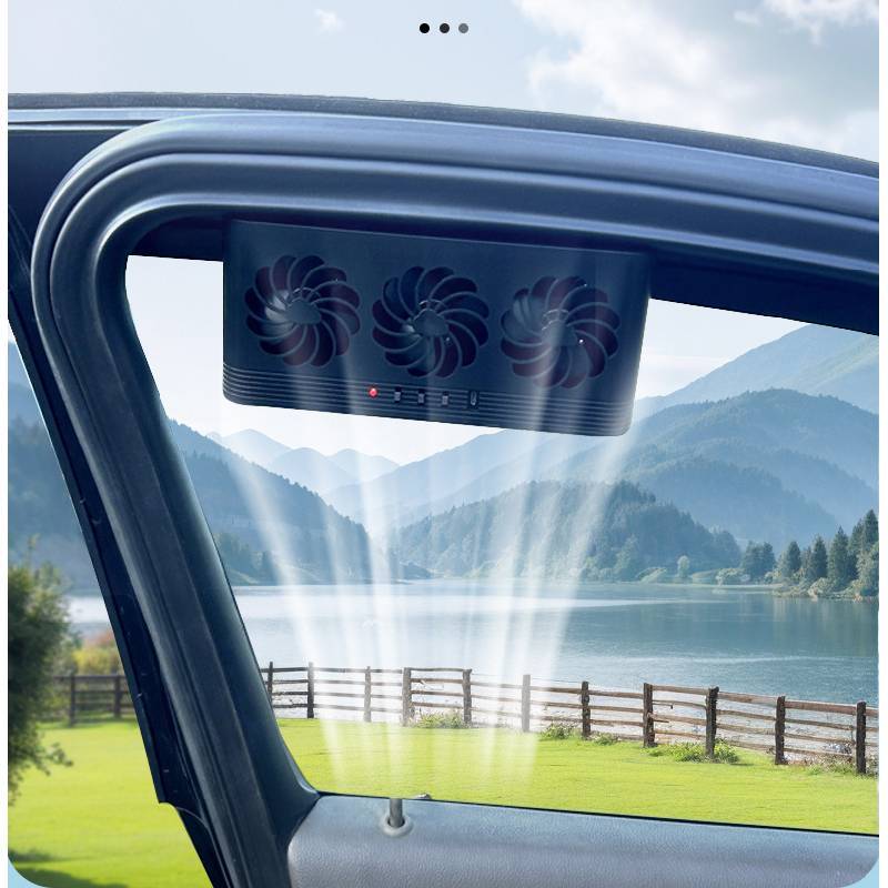 Solar Car Vent Fan With Usb And Solar Power For Cabin Cooling And Air Circulation