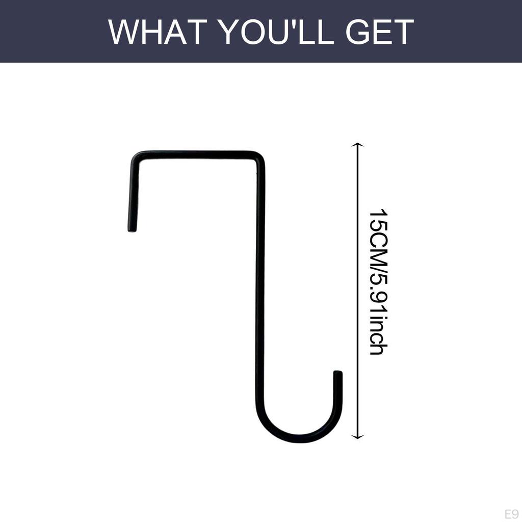 8 Hanging Hooks, Fence Hangers, Heavy Duty Compact Plant Patio Hooks for Bird Feeders,