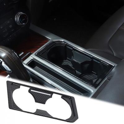 Carbon Fiber Front Water Cup Holder Panel Frame Trim Cover For Ford F150 2015 Up