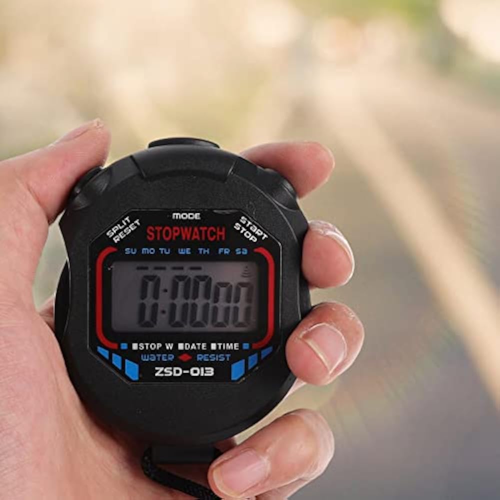 iplusmile stopwatch timer watch waterproof silent alarm multi-function stopwatch wristwatch with ...