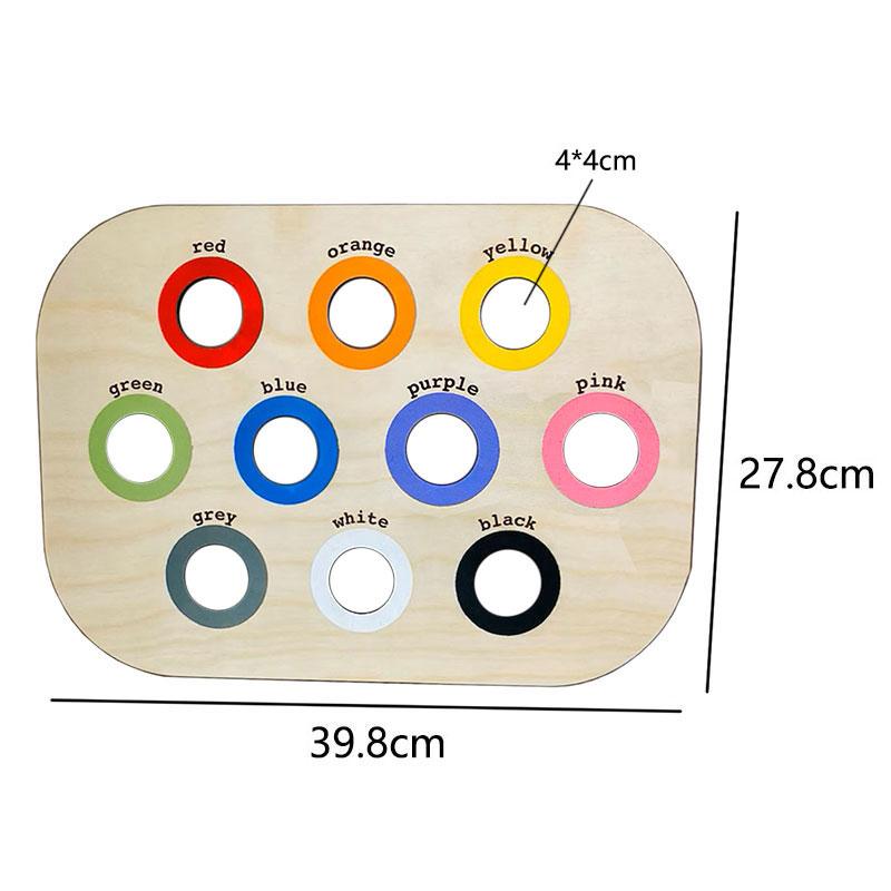 Montessori Sensory Bin Tools Table Game Wooden Tray Sorter Fine Motor Training Parish Color Matching Activity Games For Children