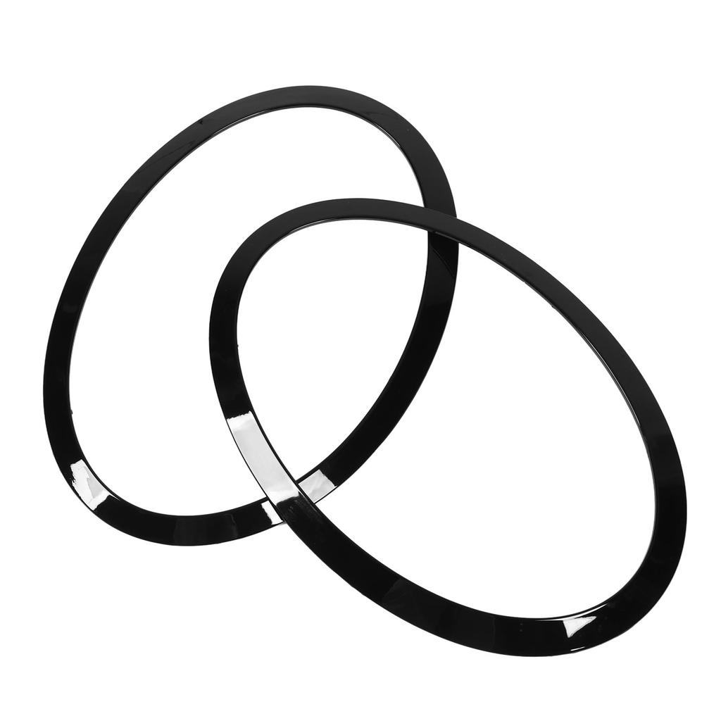 1Pair Headlight Trim Ring 51137300631 Gloss Black Practical Headlight Bezel Trim Ring Replacement for Cooper 5‑Door