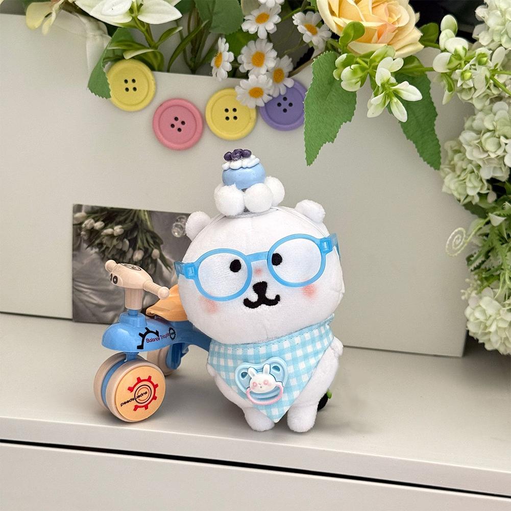 For 13cm Joke Bear Doll Clothes Fashion Clothes Bib Glasses Doll Clothes Color Match Triangular Scarf Dolls Accessories Cute Decoration Little Clothes