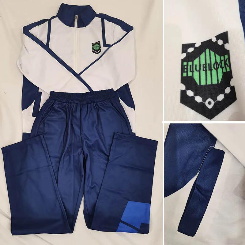 Anime Blue Lock Cosplay Costume Sportswear  Isagi Yoichi Football Jersey Uniform High School Outfit
