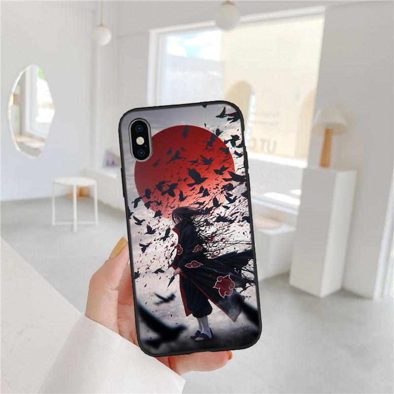 PP48 Чехол для телефона Наруто Итачи Саске Мягкий чехол для iPhone 16 15 14 13 12 Pro Max Plus Mini iPhone 16 Pro Max