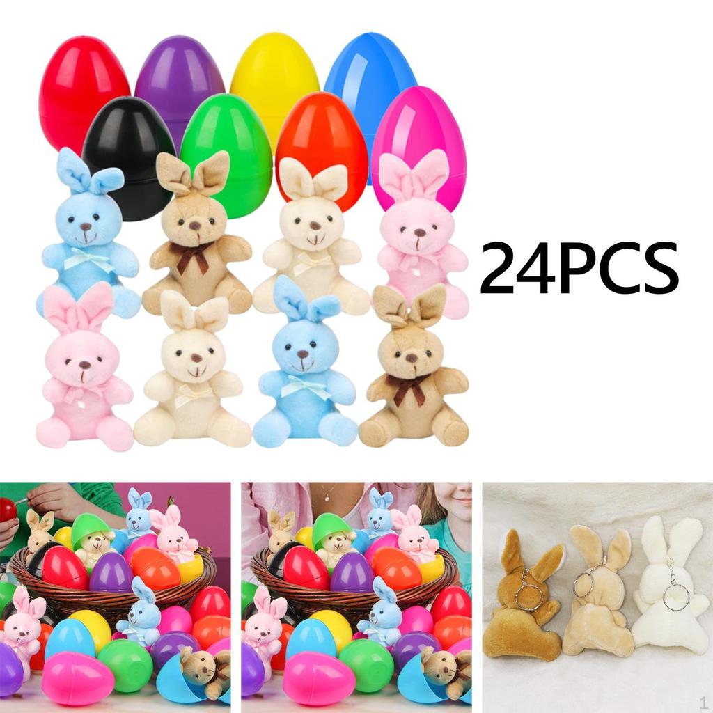 Easter Egg And Plush Bunny Toy Set Decorative Items for Celebrations Gift Ideas Collectibles