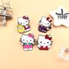 Hello Kitty Retro Cute Cartoon Badge Brooch - Sanrio Pin with Bag Packaging