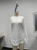 25th Anniversary Women's Asymmetrical Textured Long Sleeve Casual Sportswear Top for Autumn/Winter