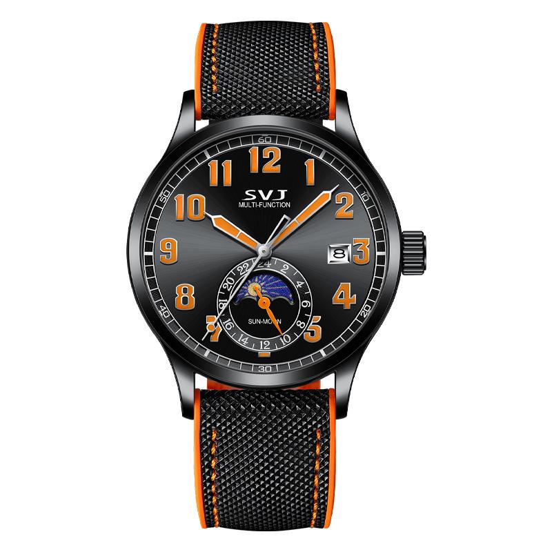 SVJ Multifunctional Men s High-End Waterproof Luminous Quartz Watch