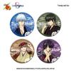 Official Gintama Japanese-Style Tinplate Badges: Gintoki & Okita Anime Merchandise