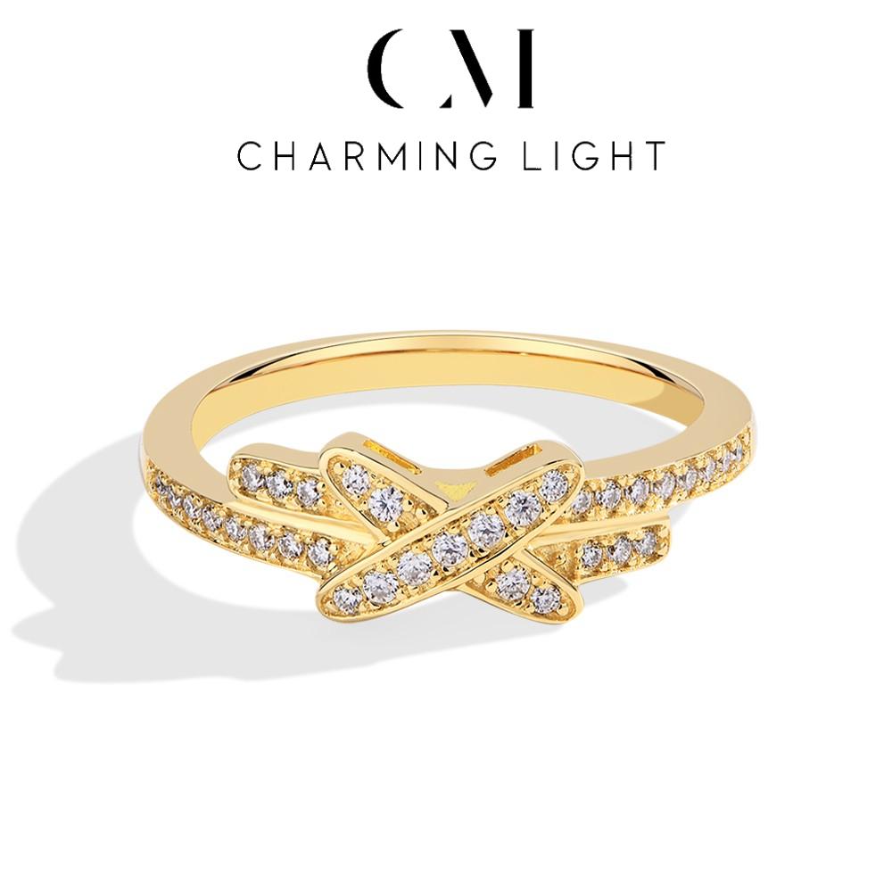 

CHARMING Luxury Moissanite Diamond Ring 925 Silver 18K Gold Plated Women Rings Engagement Wedding Jewelry Fine Gifts 4&925 Sterling Silver