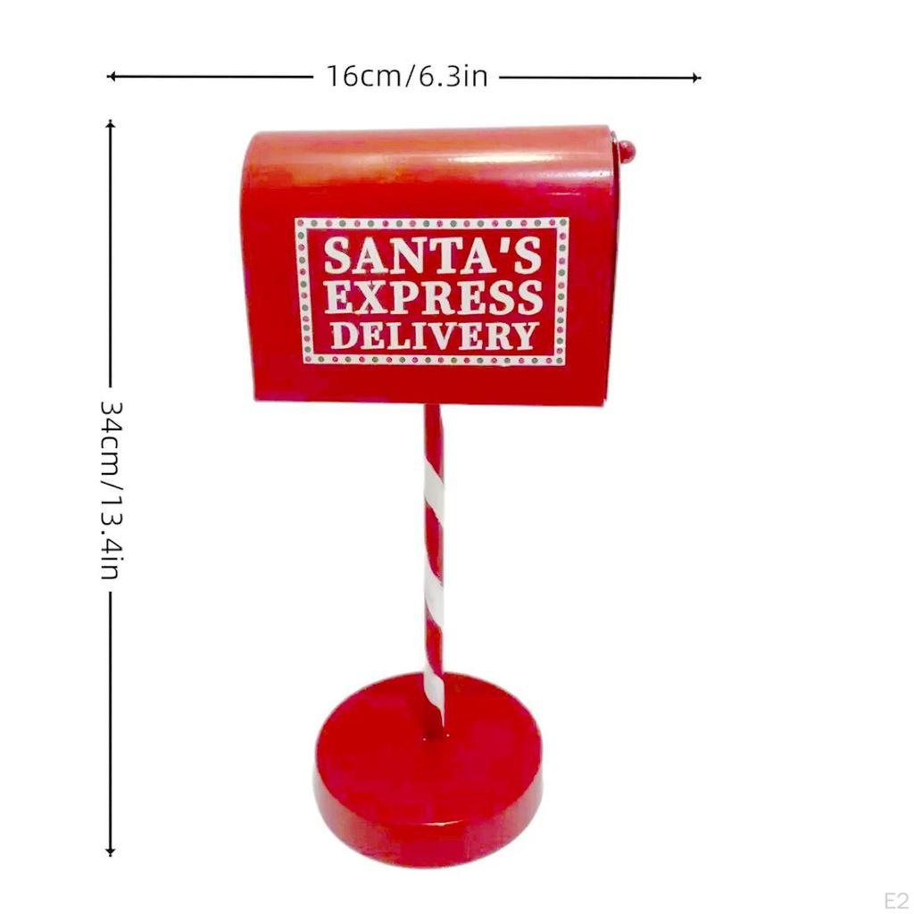 Christmas Mailbox Decoration Letterbox Figurine Centerpiece Holiday Gift Collectible Santa