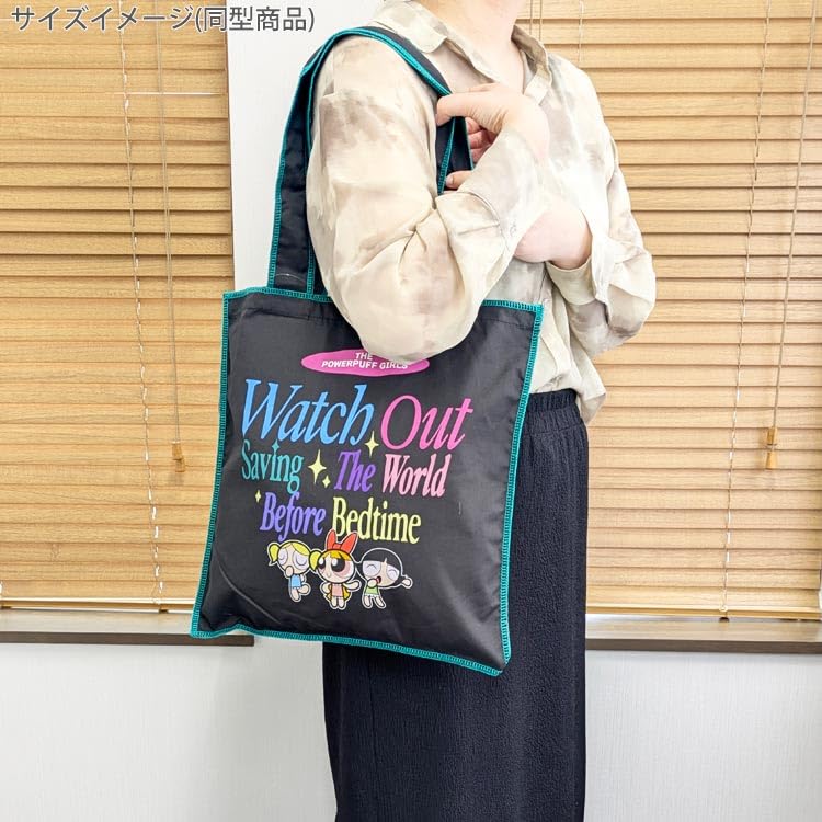 Small Planet The Powerpuff Girls Flat Tote Bag PU 205388 Powerpuff The Powerpuff Girls