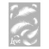 Les Trésors De Lily [P2751] - Sheet of Stickers 'Love' (feathers) - 50x70 Cm