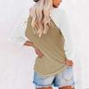 Women's Casual Colorblock Long Sleeve T-shirt Top