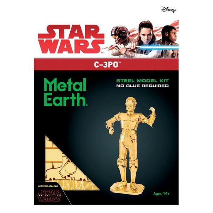 Maquette en métal C-3PO doré Star Wars - METAL EARTH - Modèle à construire en métal - Licence Star Wars