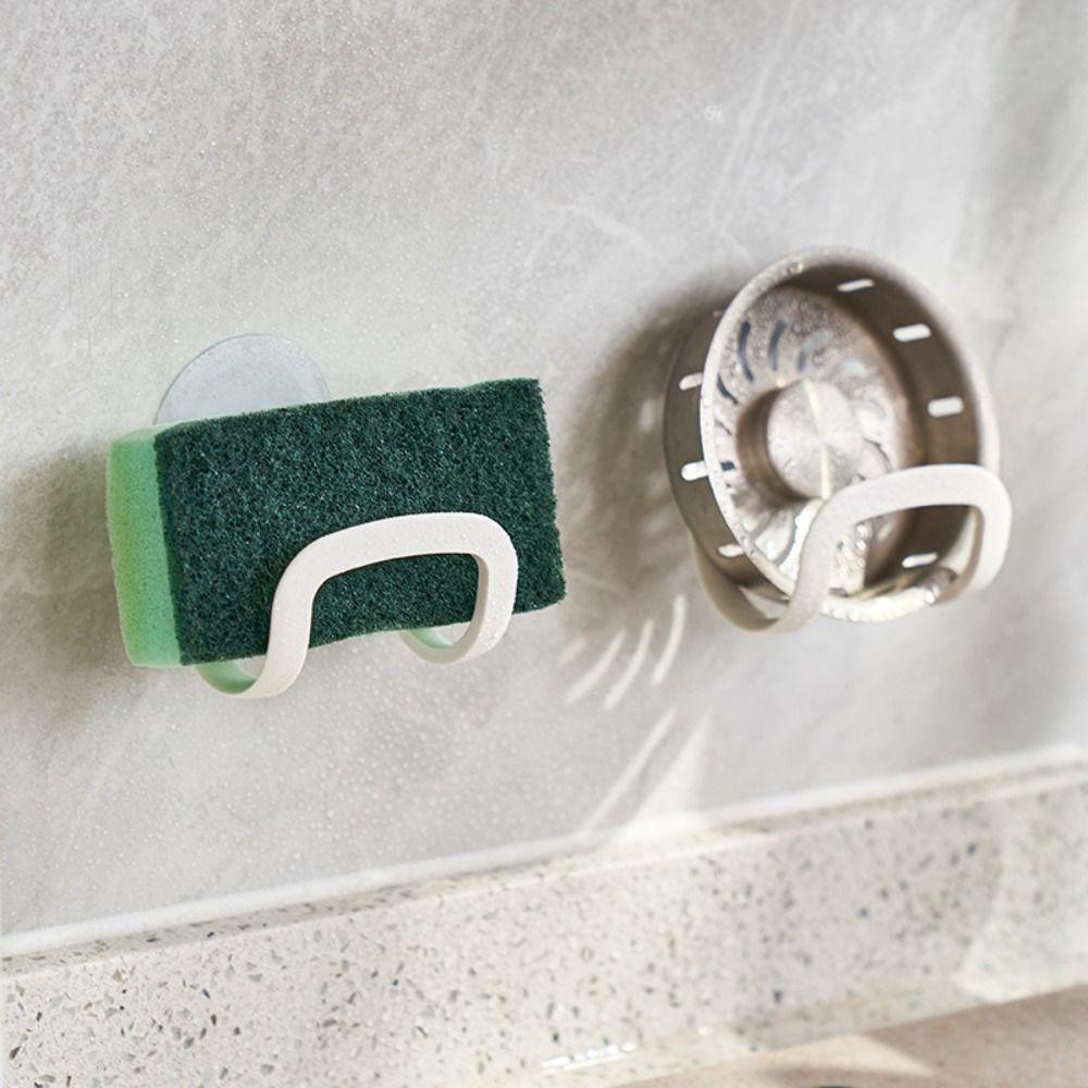 Suction Cup Sponge Storage Holder PP Drainer Rack New Kitchen Organizer Kitchen Bathroom